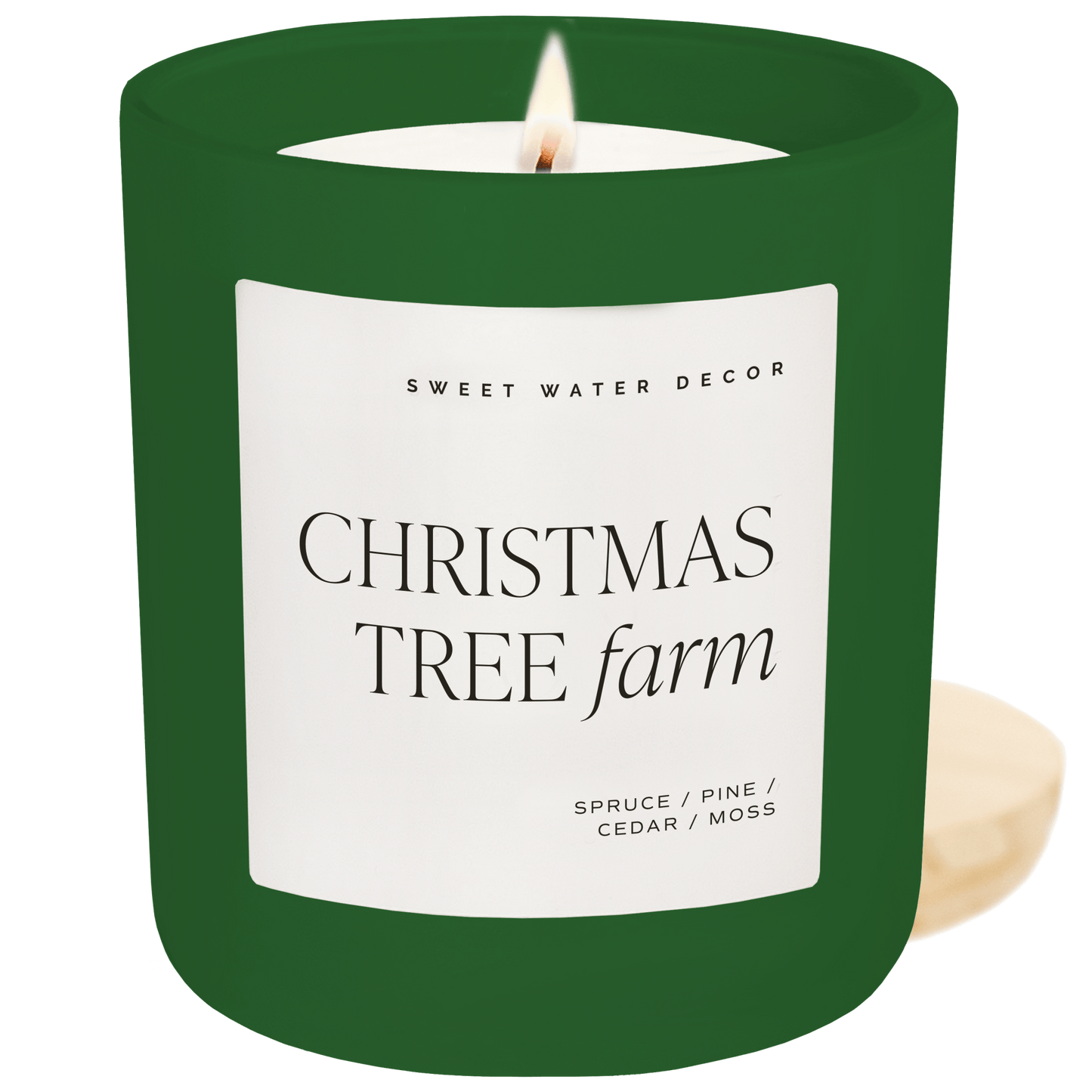 Christmas Tree Farm Soy Candle - Green Matte Jar - 15 oz