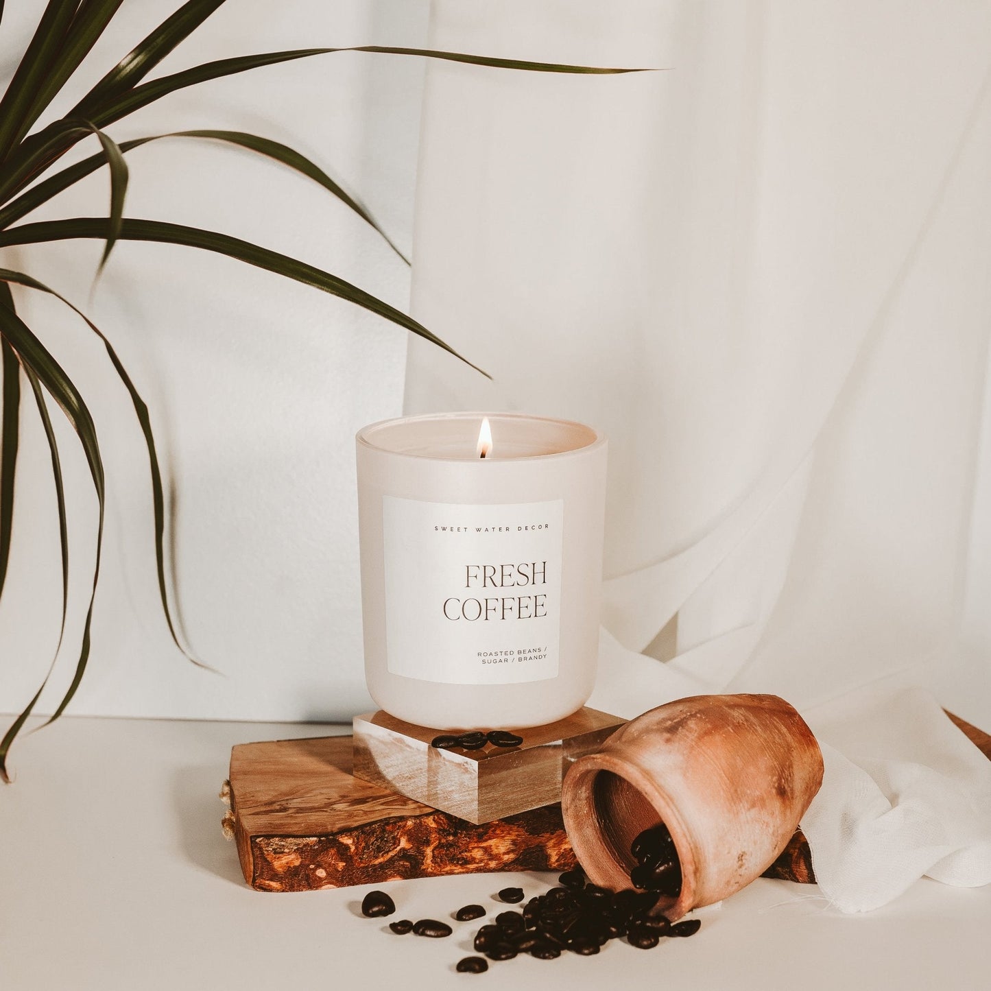 Fresh Coffee Soy Candle - Tan Matte Jar - 15 oz