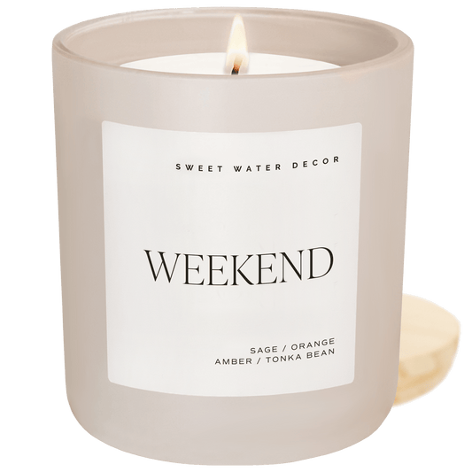 Weekend Soy Candle - Tan Matte Jar - 15 oz