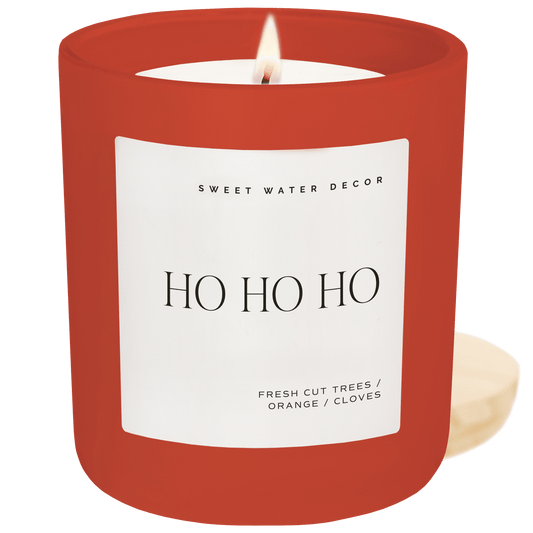 Ho Ho Ho Soy Candle - Red Matte Jar - 15 oz (Christmas)