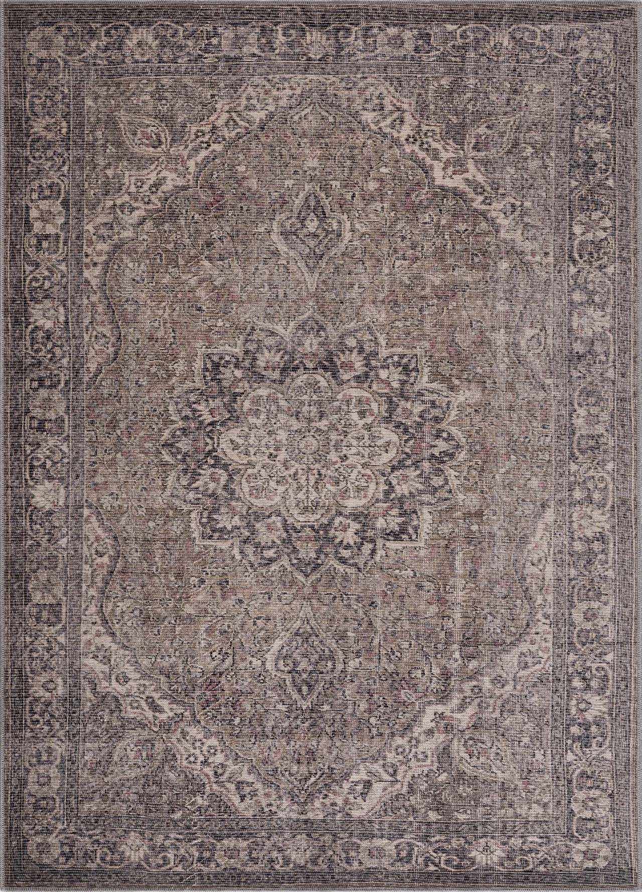 Dusty Sage Greenpoint Medallion Washable Area Rug