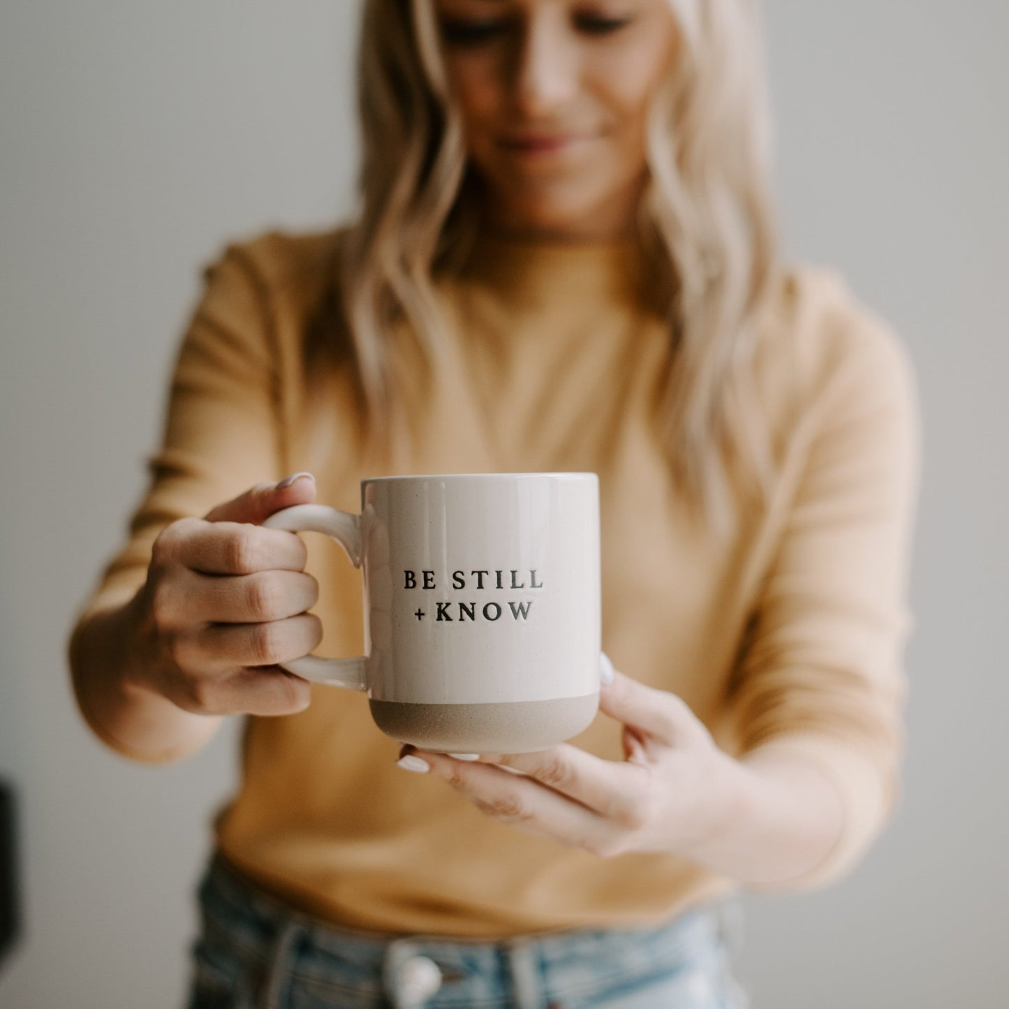 Be Still and Know 14oz. Stoneware Coffee Mug