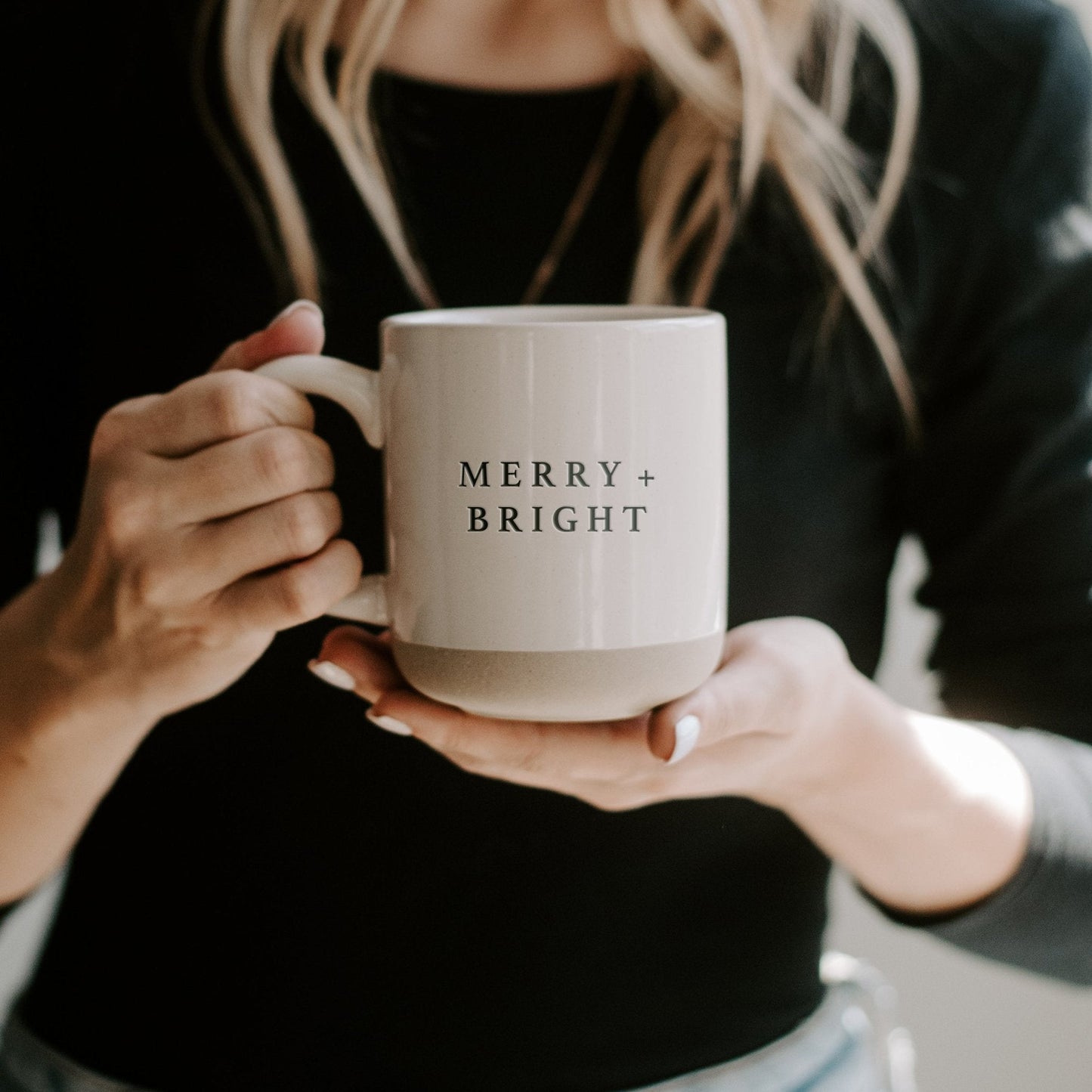 Merry and Bright 14oz. Stoneware Coffee Mug