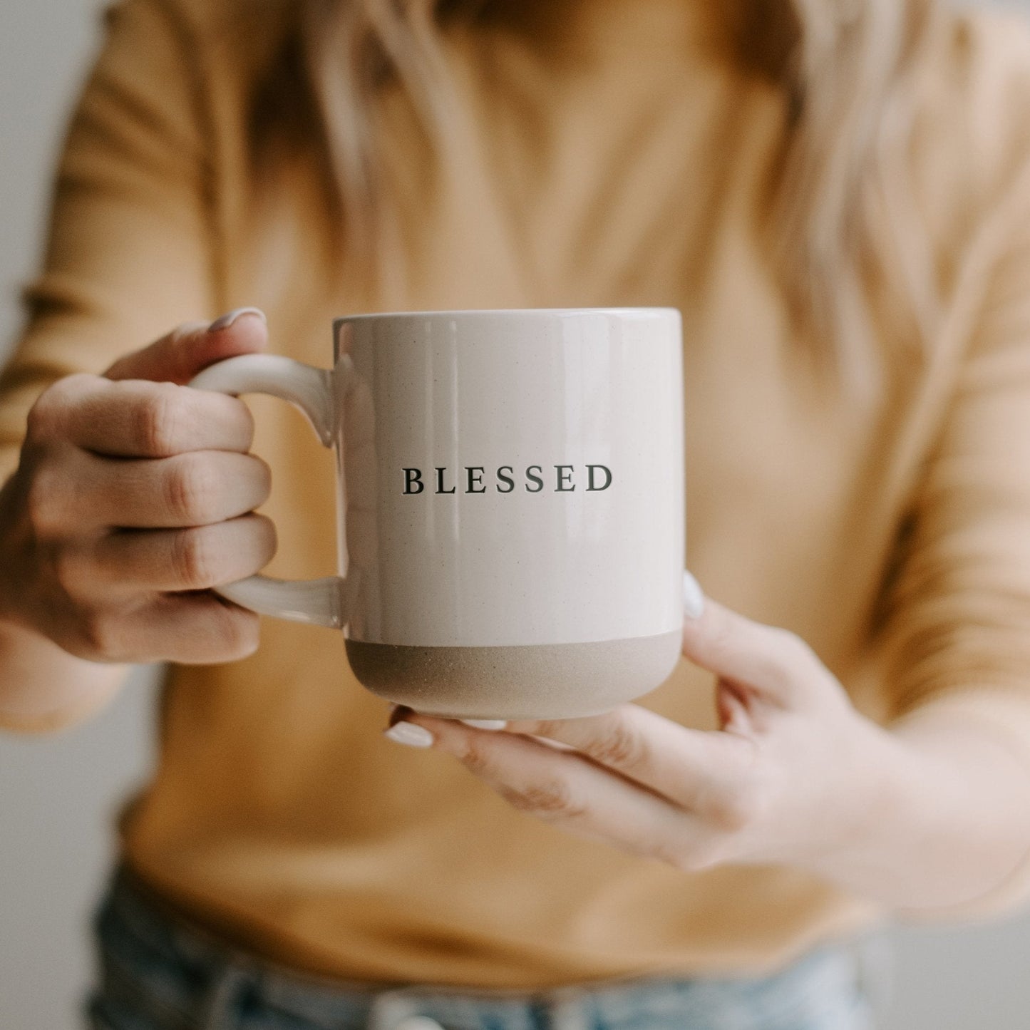 Blessed 14oz. Stoneware Coffee Mug