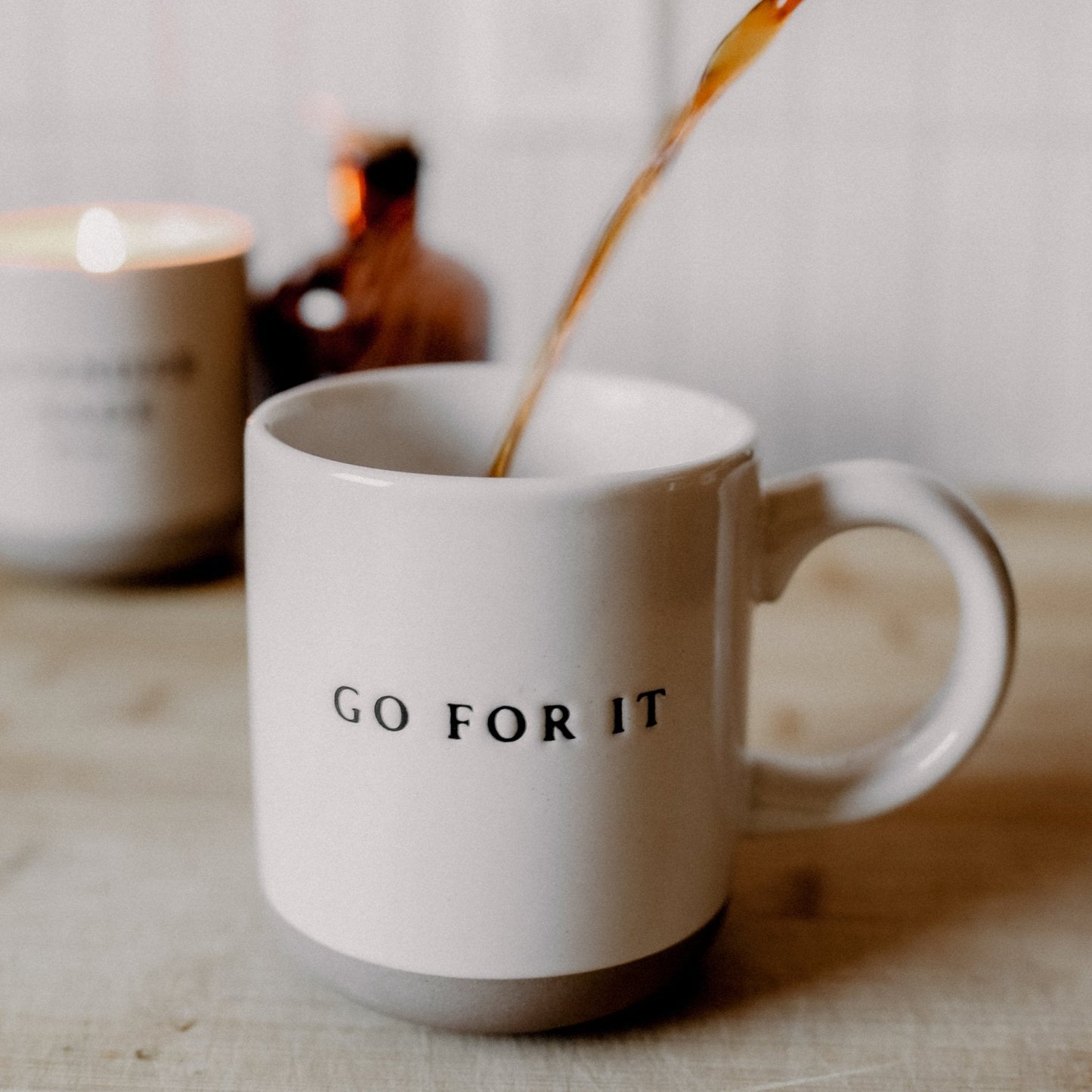 Go For It 14oz. Stoneware Coffee Mug