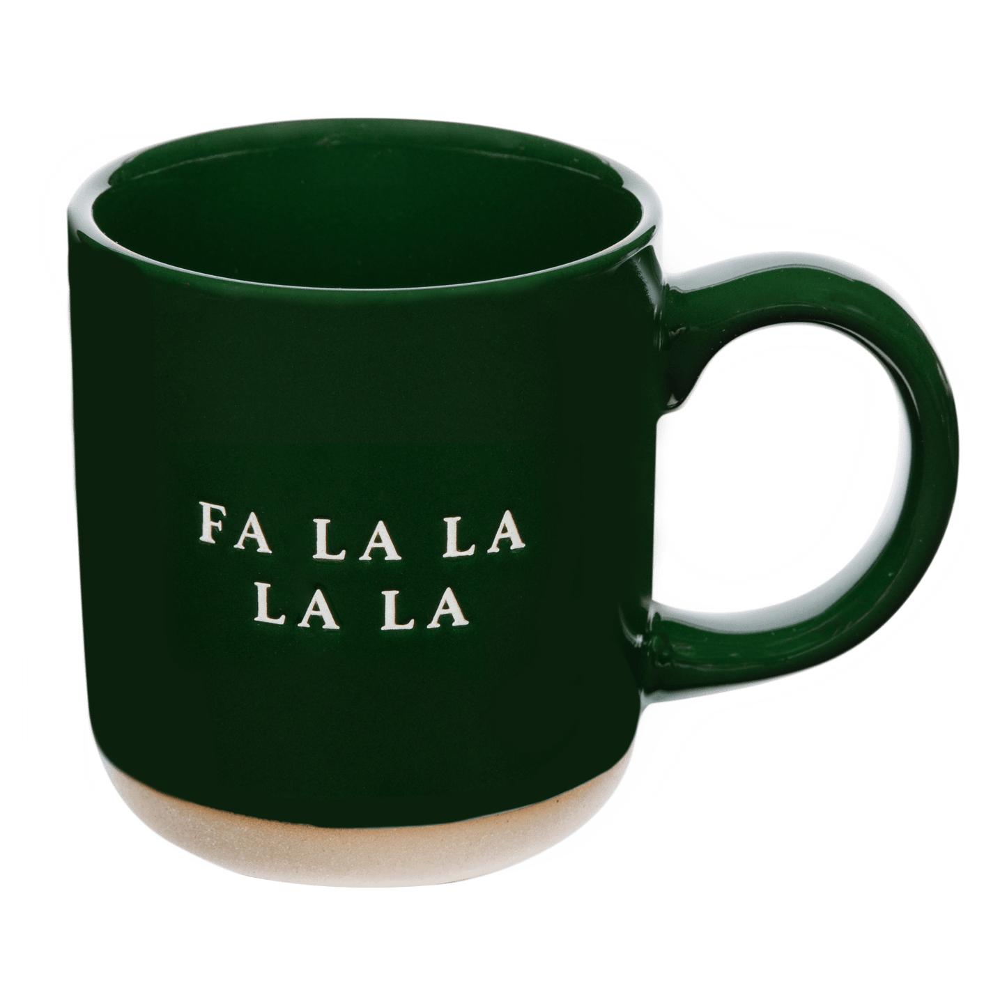 Fa La La 14oz. Green Stoneware Coffee Mug