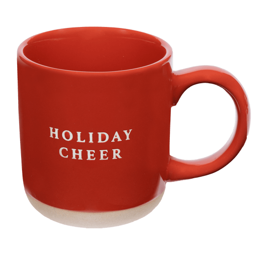 Holiday Cheer 14oz. Red Stoneware Coffee Mug