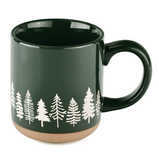 Pine Trees 14oz. Stoneware Coffee Mug