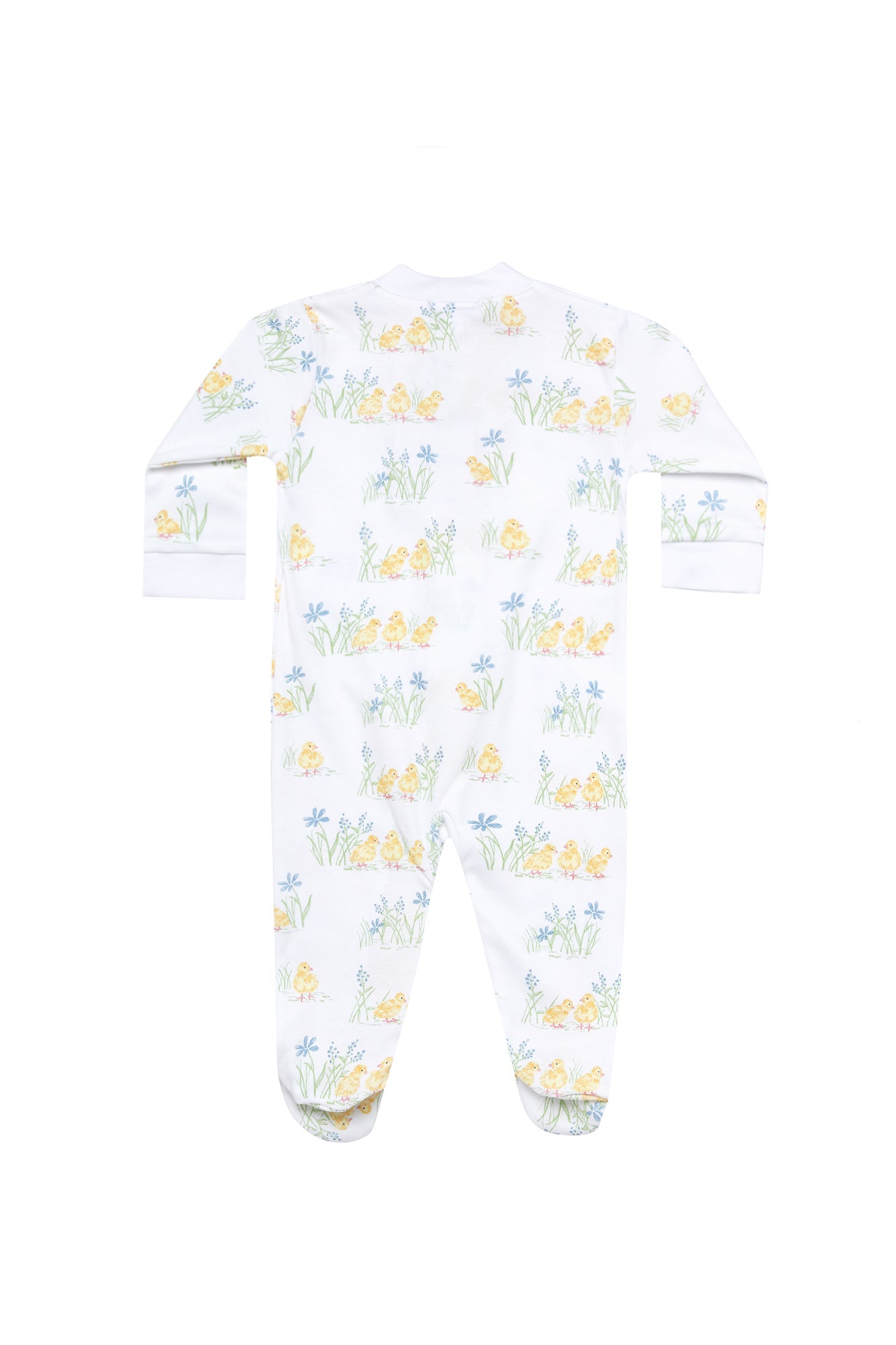 Chicks Print Zipper Footie