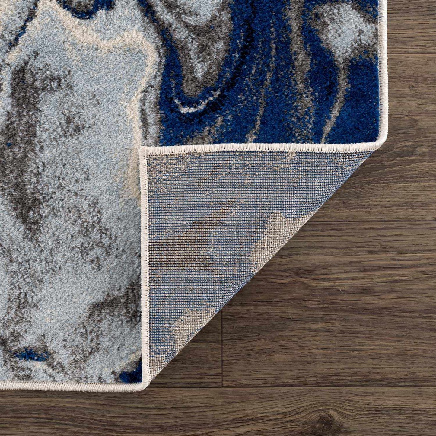 Glendon Cream Blue Marble Rug