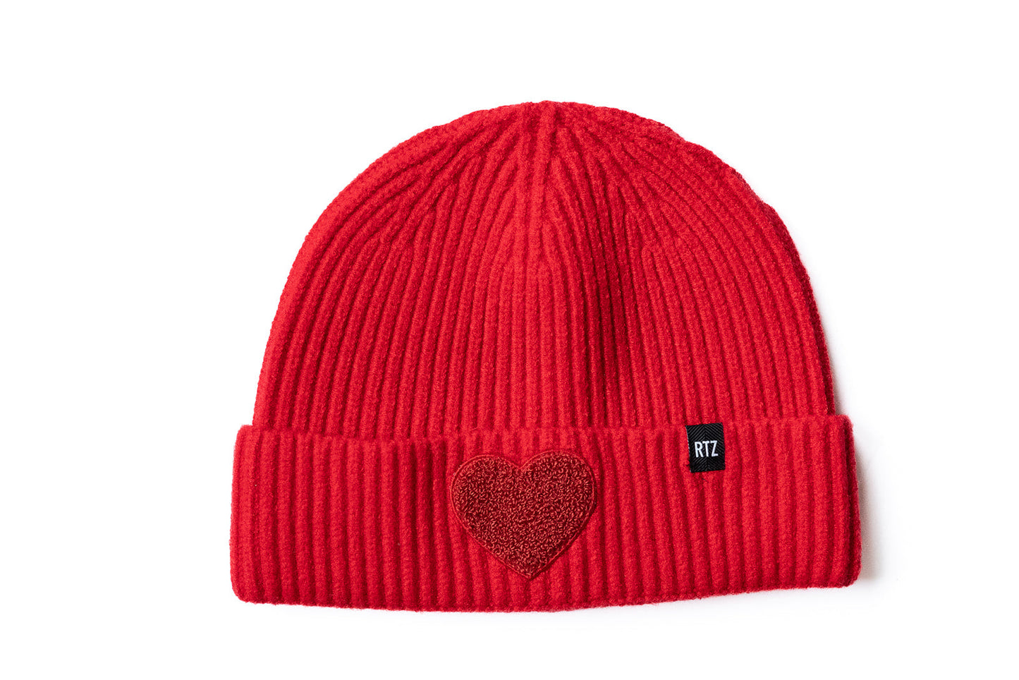 Candy Apple Terry Heart Beanie