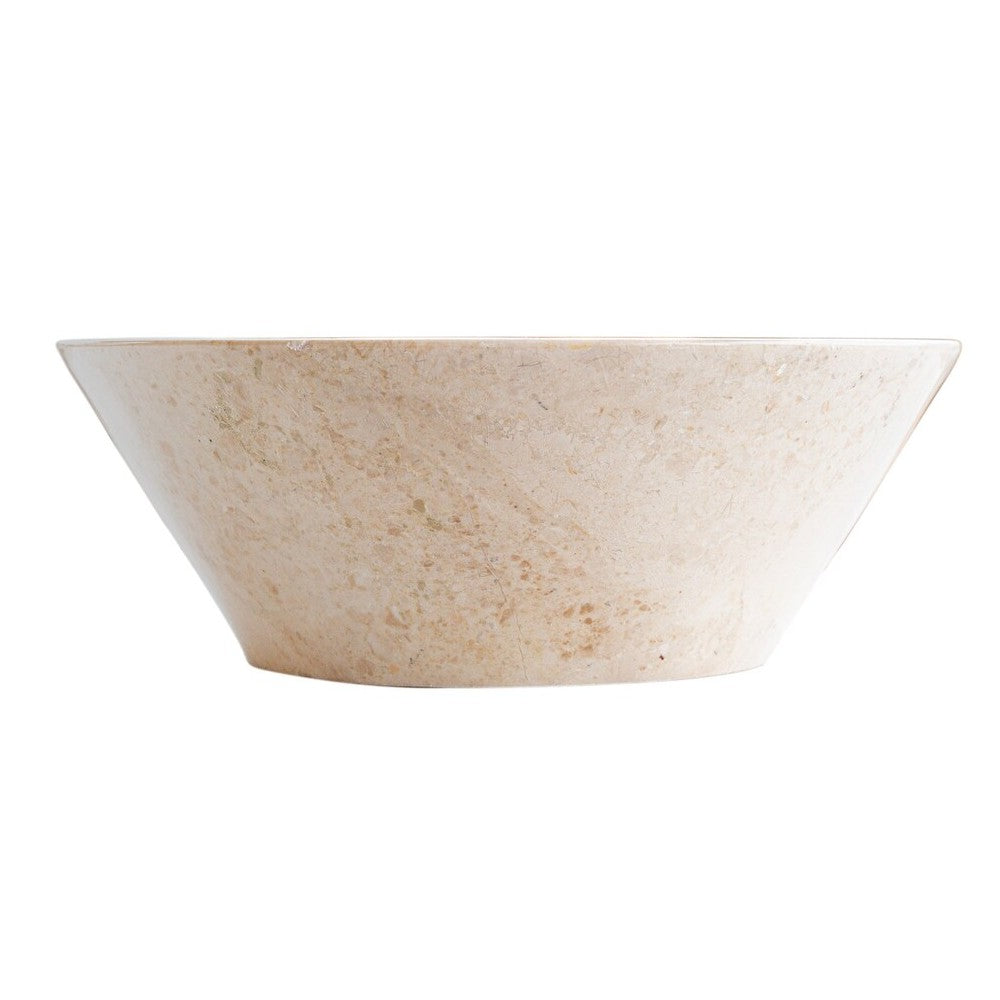 Cappuccino Beige Marble V-Shape Tapered Sink Polished  (D)16" (H)6"