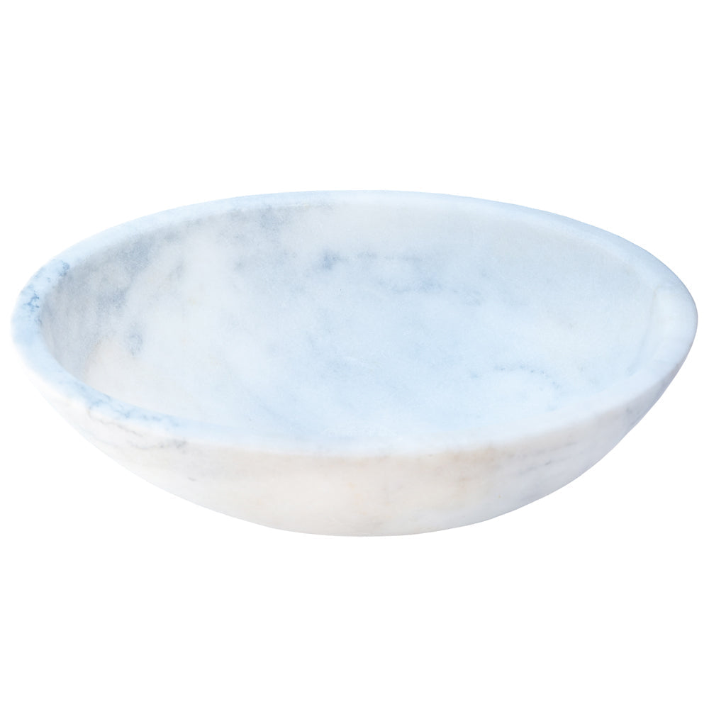 Carrara White Marble Natural Stone Oval Vessel Sink (W)16" (L)21" (H)6"