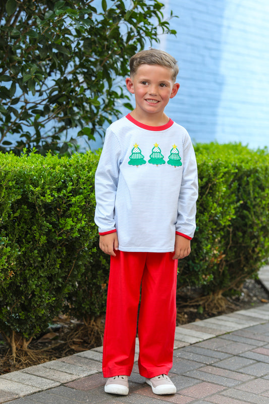 Jellybean Christmas Tree Trio Boys Pants Set