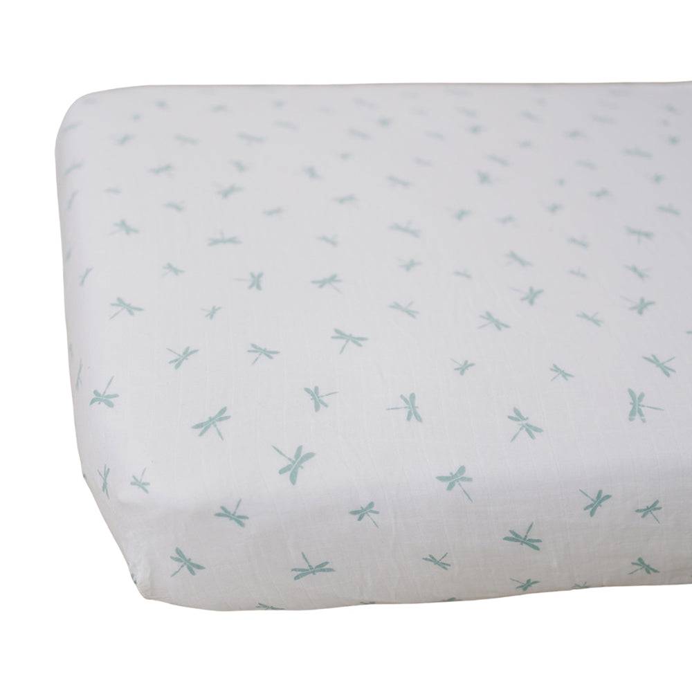 Dragonfly Oh So Soft Muslin Crib Sheet