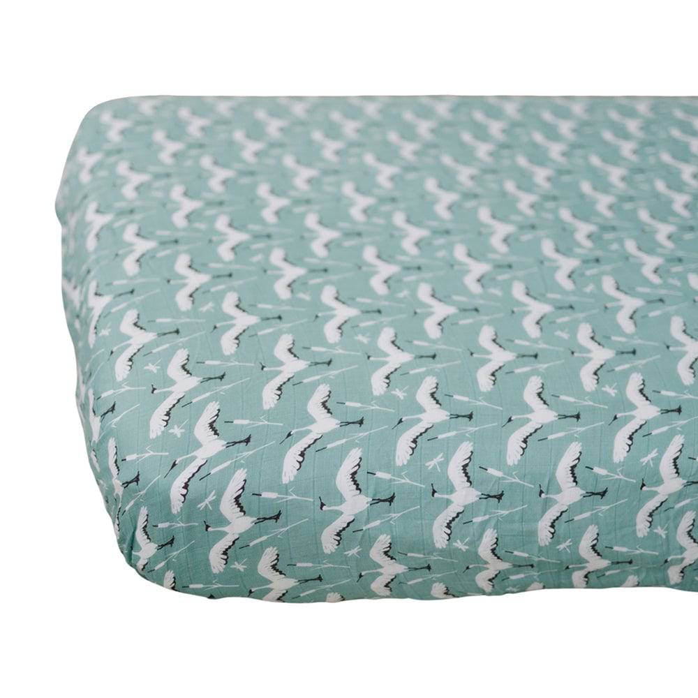 Crane Oh So Soft Muslin Crib Sheet