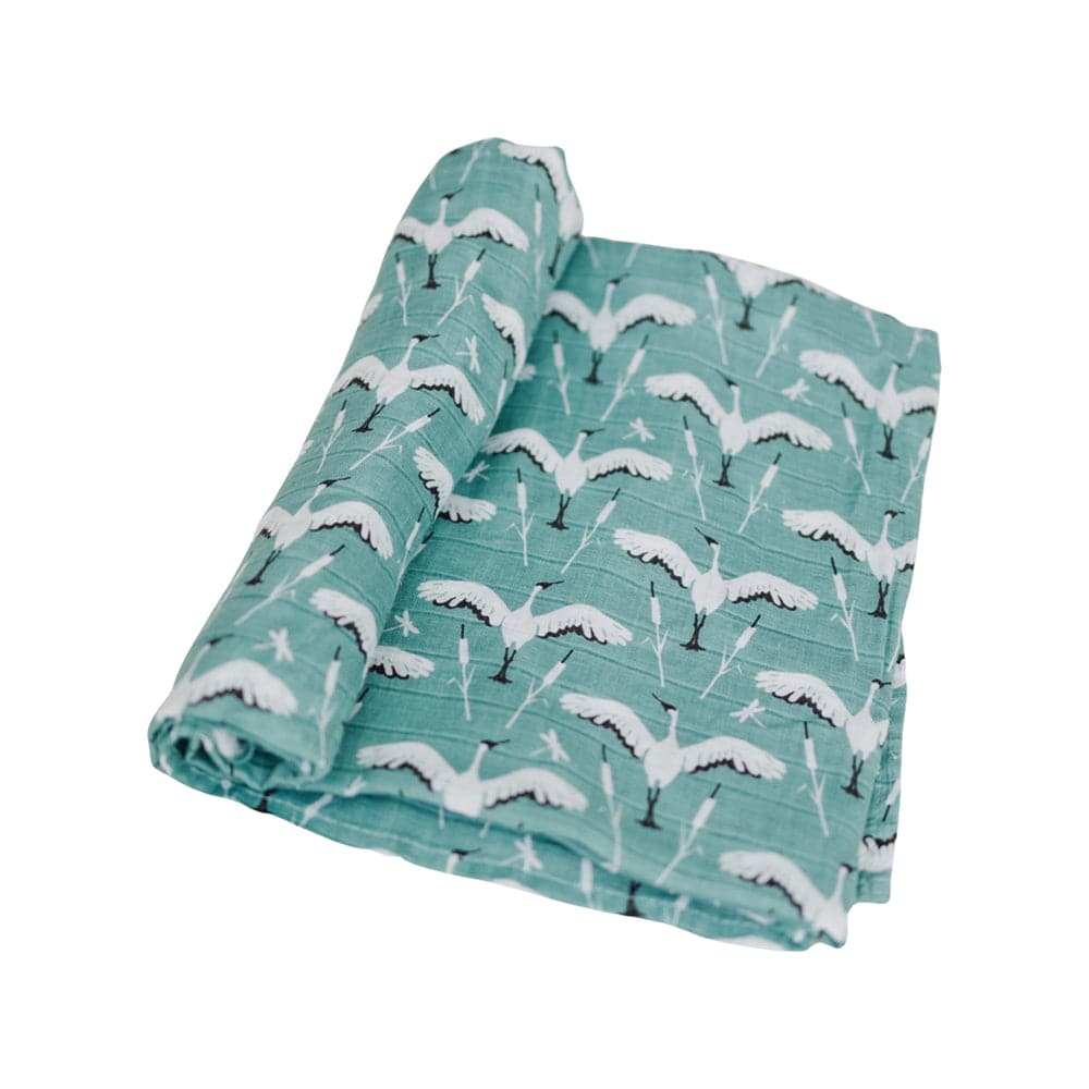 Muslin Swaddle Blanket Set Oh So Soft Crane + Dragonfly