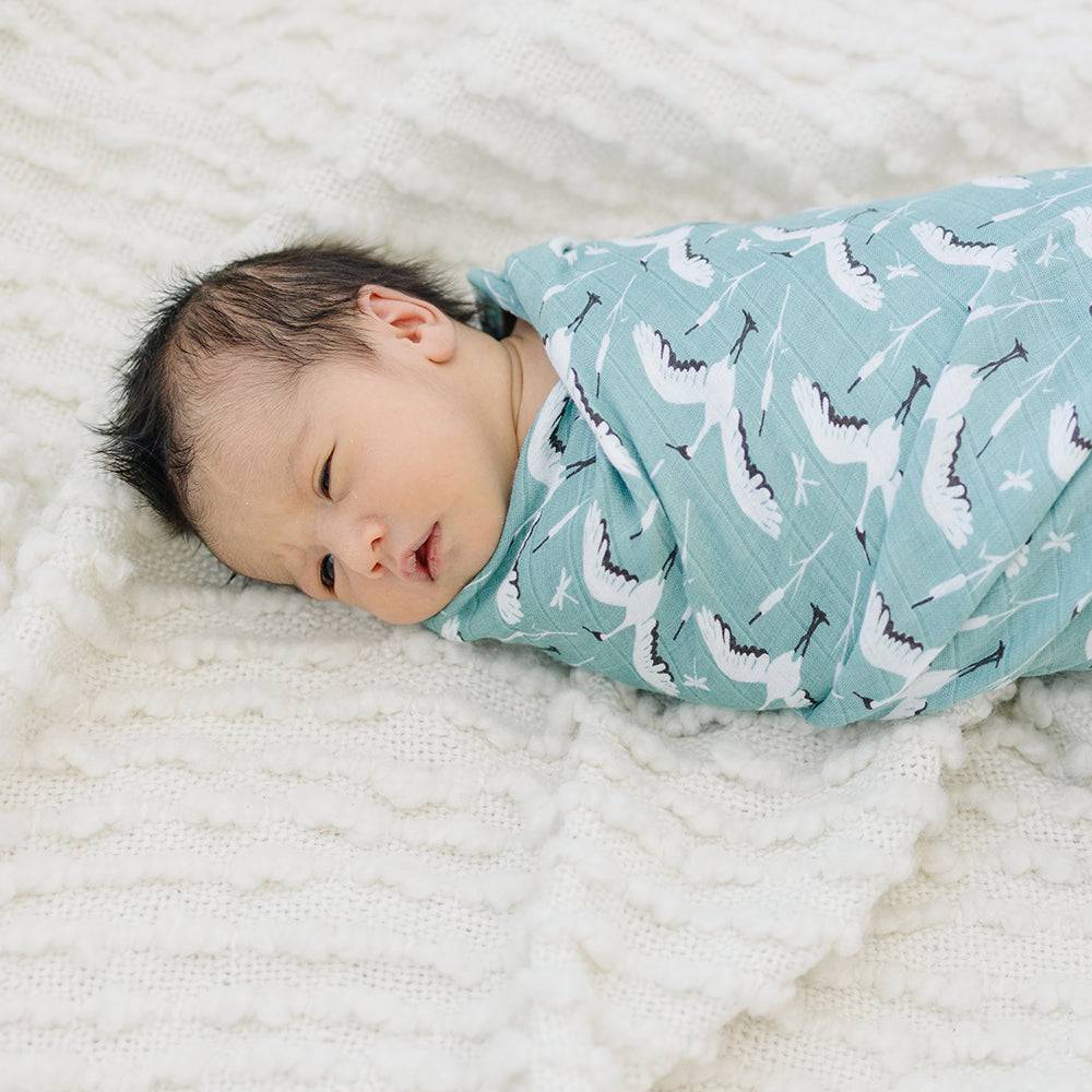 Muslin Swaddle Blanket Set Oh So Soft Crane + Dragonfly