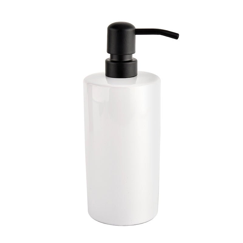 15oz White Stoneware Dish Soap Dispenser