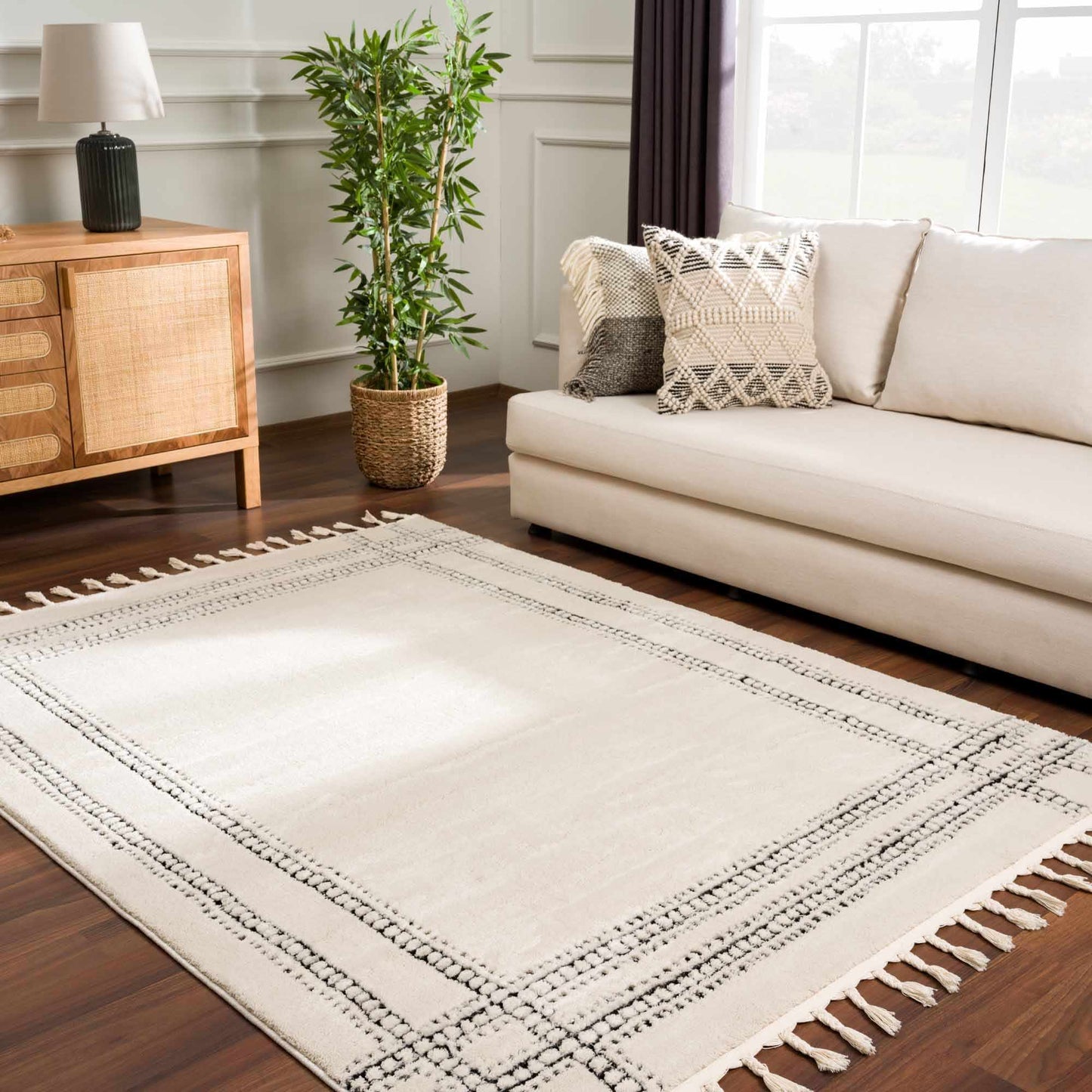 Ryuu Black & White Area Rug