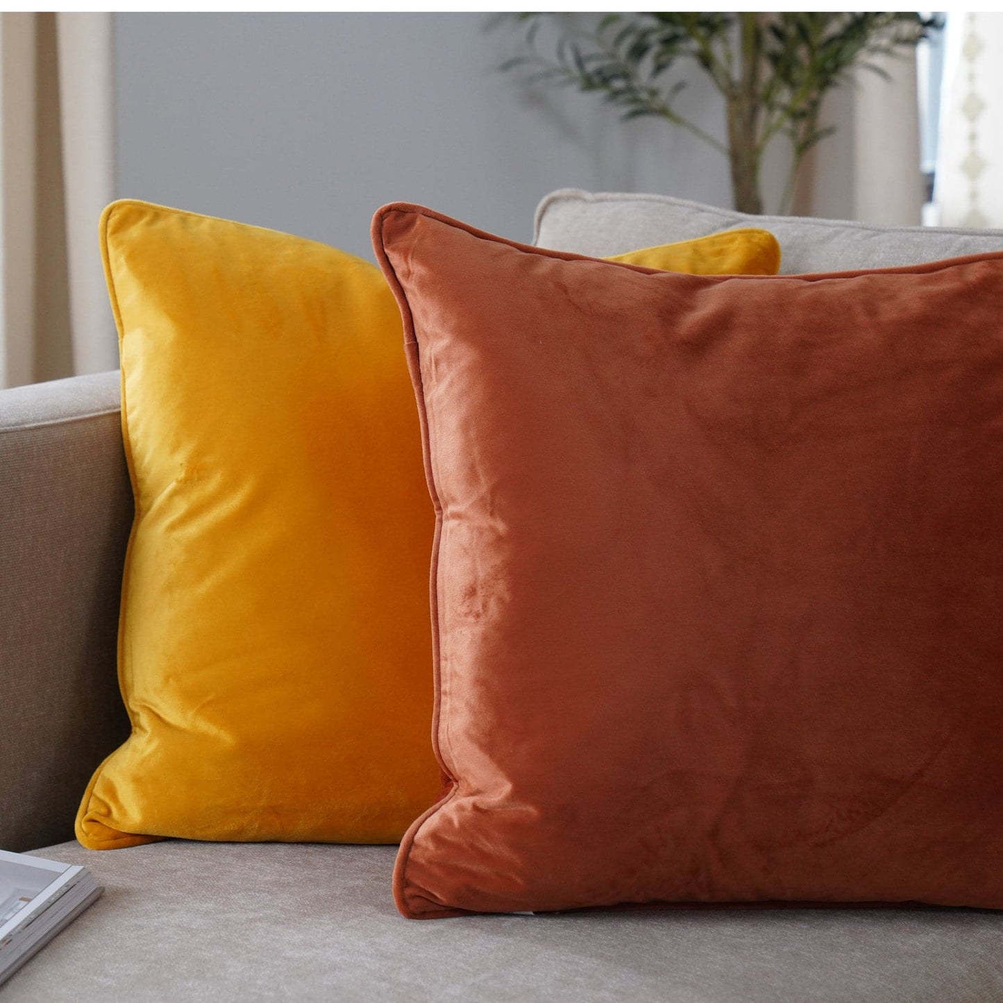 Solid Velvet Decorative Pillow