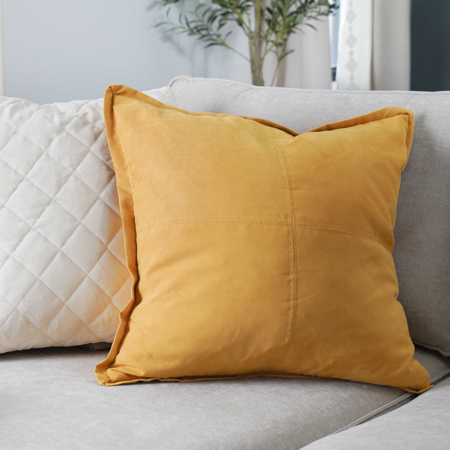 Faux Suede Decorative Pillow