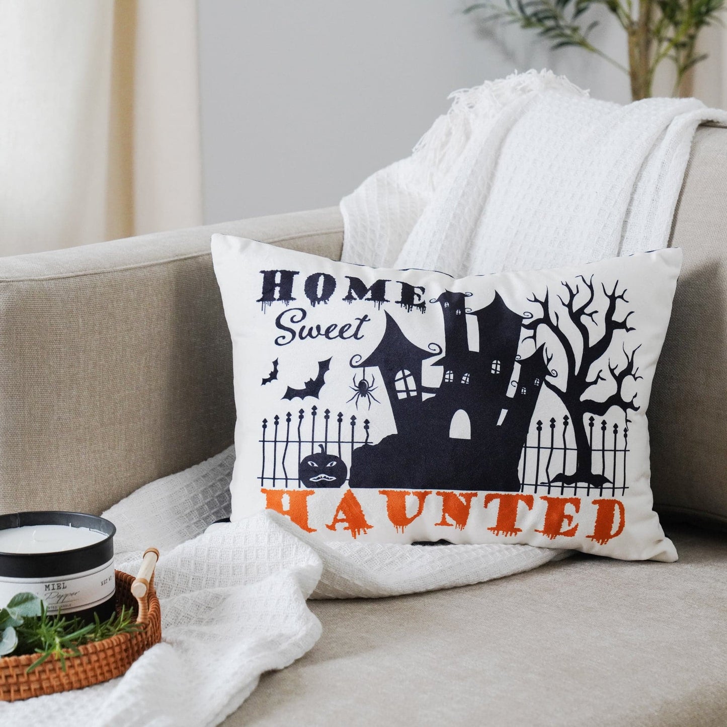 Sweet Haunted Home LED Decorative Pillow