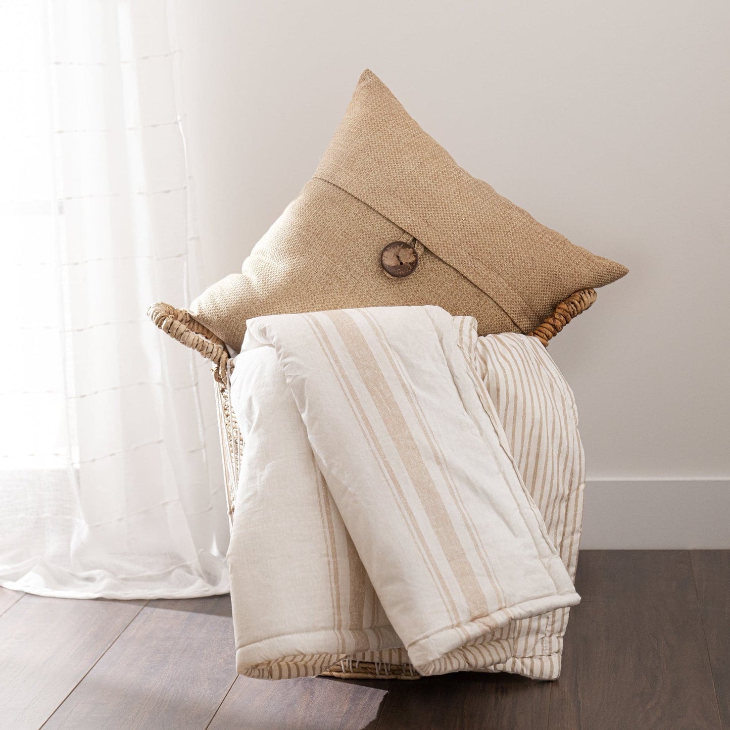 Farmhouse Stripe Throw