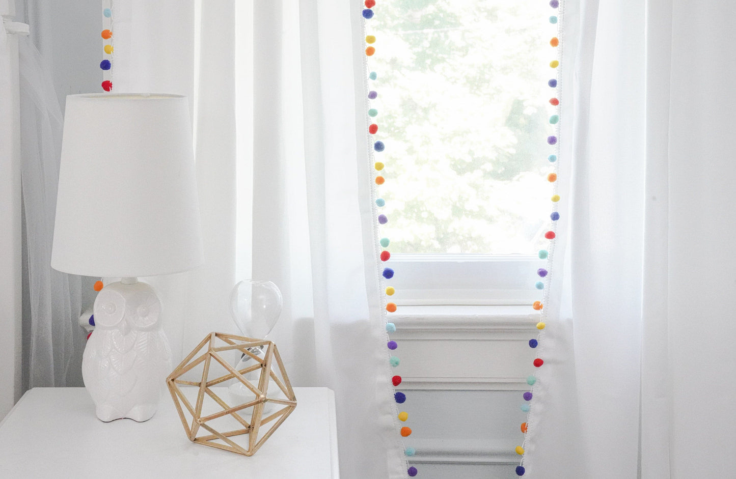 Pom Pom Window Curtain Panel