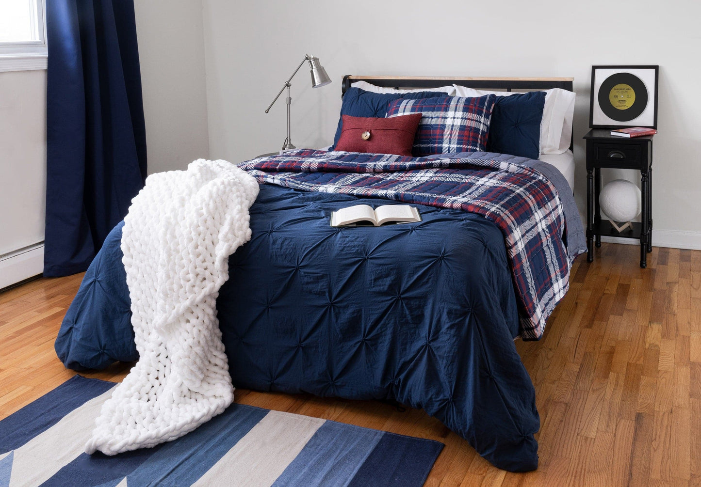 Grayson Farmhouse Plaid Reversible Quilt Set