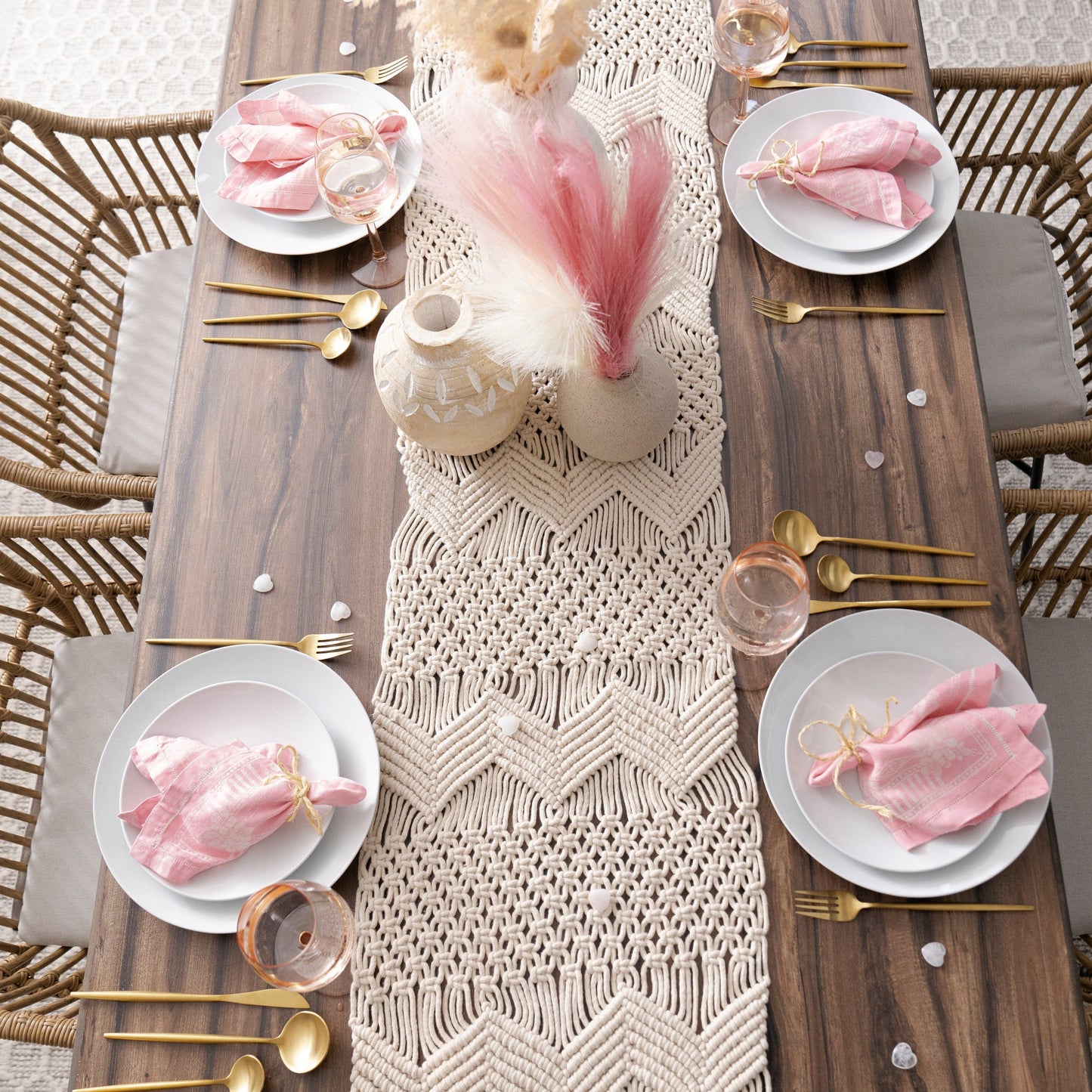 Boho Macrame Indoor/Outdoor Table Runner