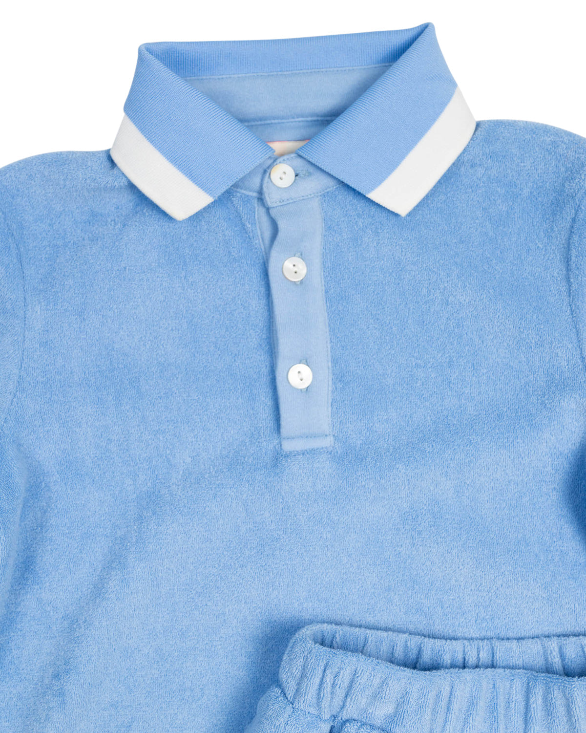 Blue Terry Shorts Set- FINAL SALE