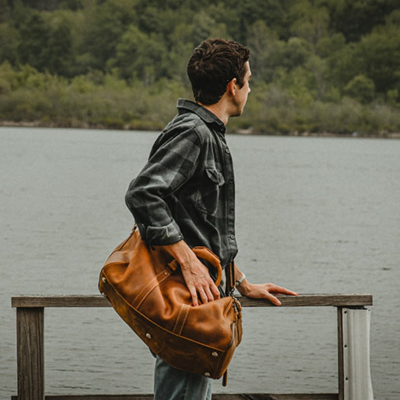 The Dagny Weekender | Large Leather Duffle Bag