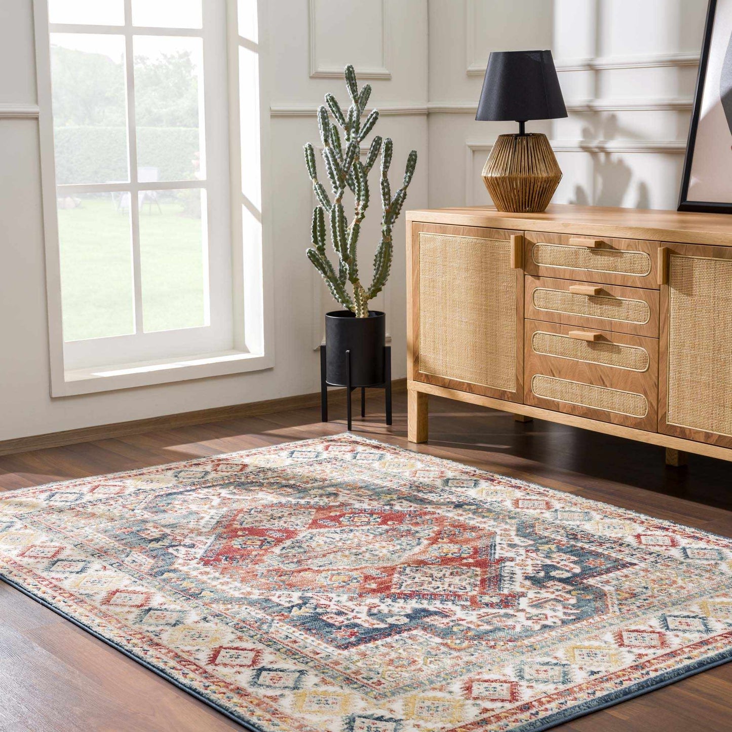 Brend Rust Medallion Area Rug