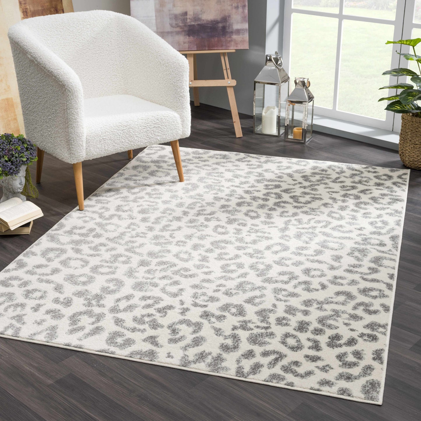 Marash Leopard Print KMRSH-4612 Area Rug - Clearance