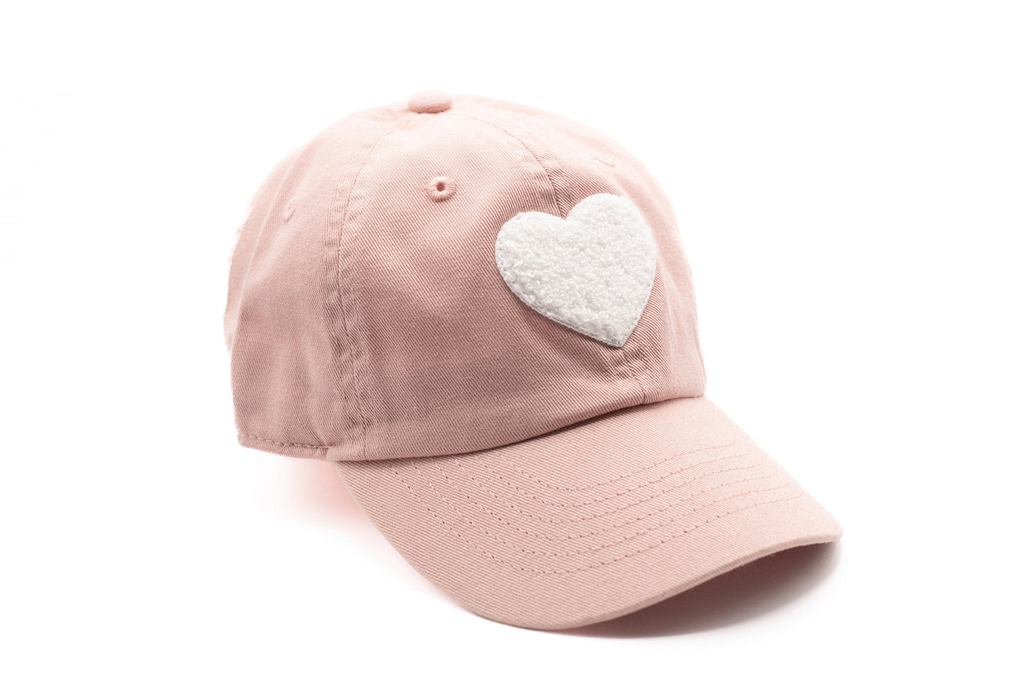 Dusty Rose Terry Heart Hat