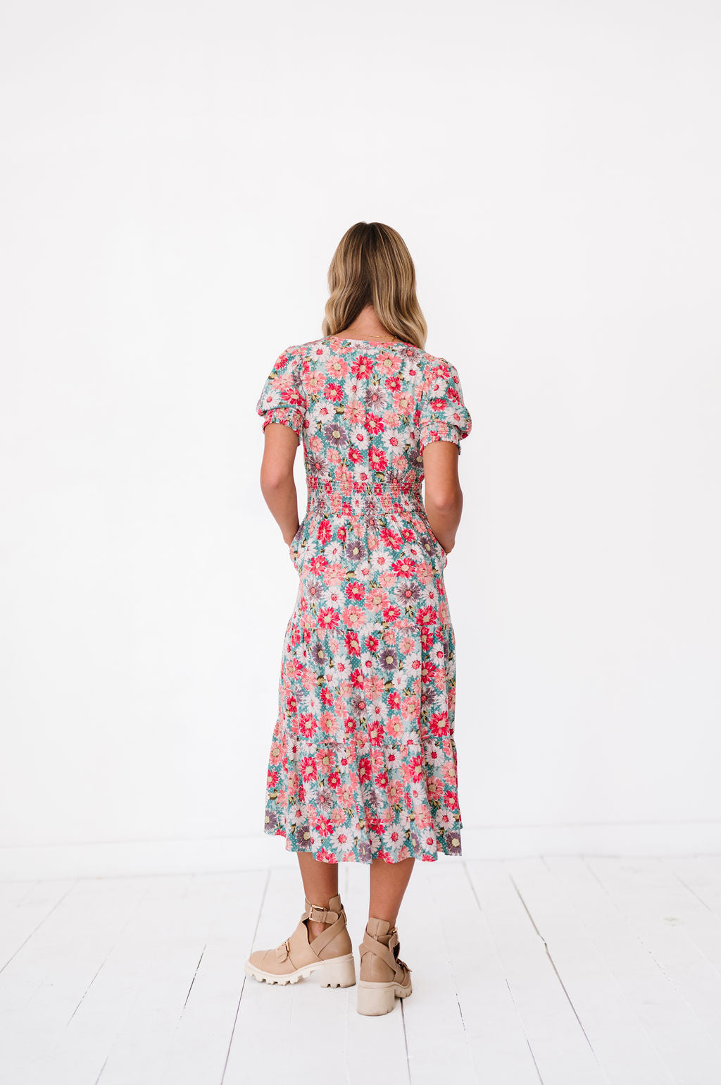 Margo Dress in Floral Teal