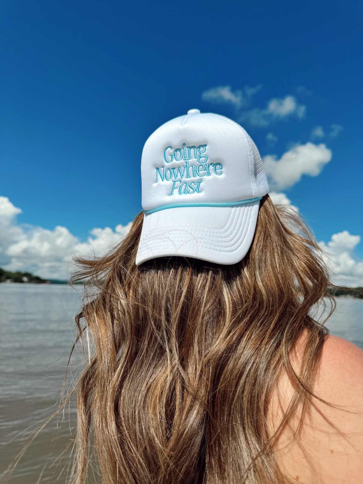 Going Nowhere Fast - White Foam Trucker Hat