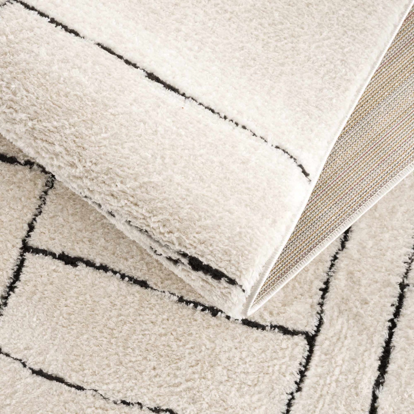 Keats Black & White Area Rug - Clearance