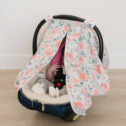 Floret Classic Muslin Car Seat Cover