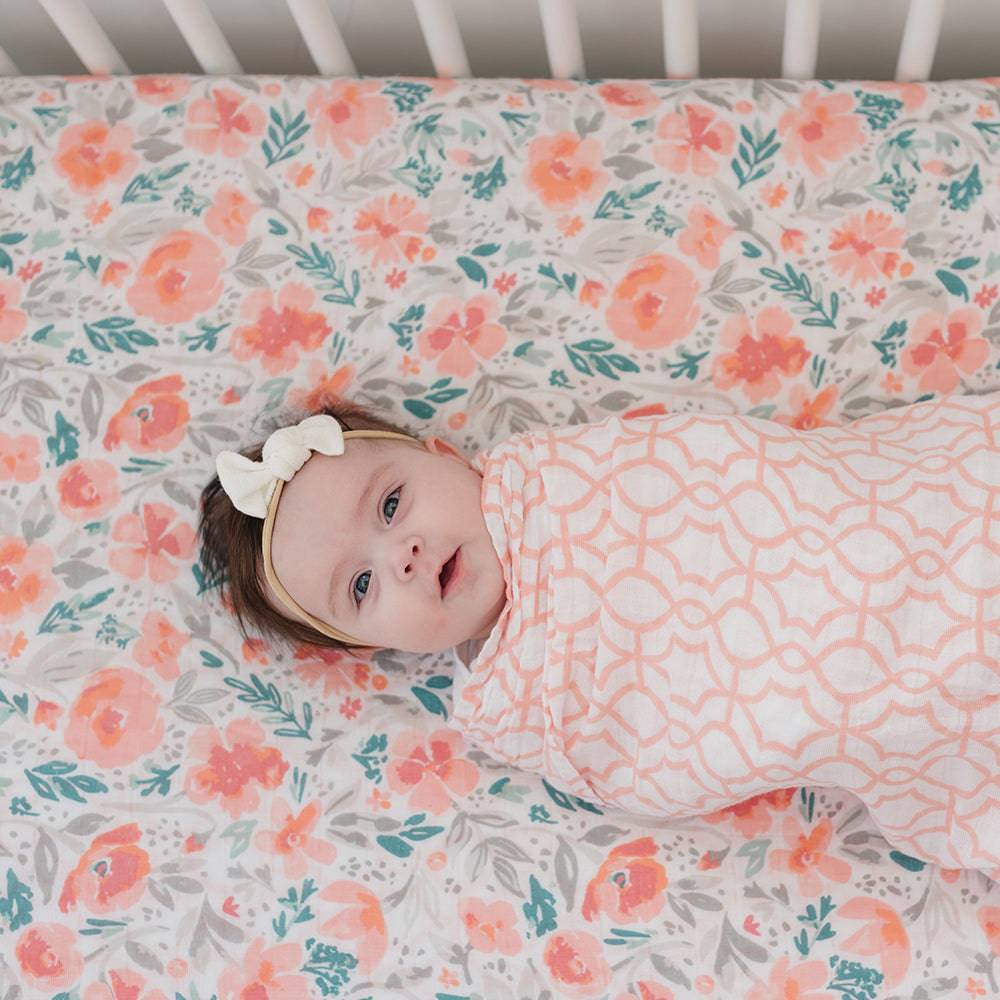 Floret Classic Muslin Crib Sheet