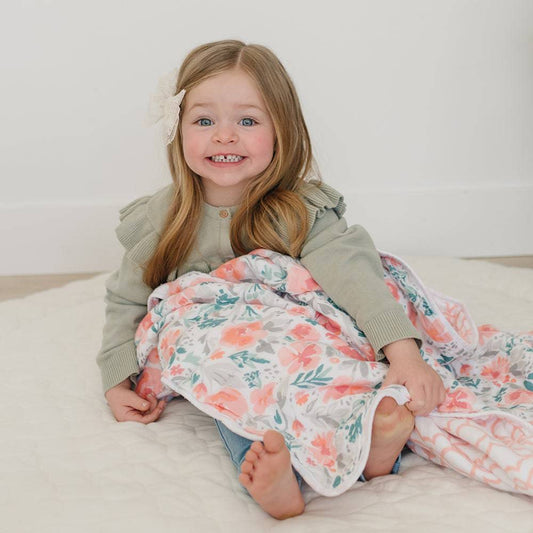 Floret + Trellis Premium Cotton Snuggle Blanket