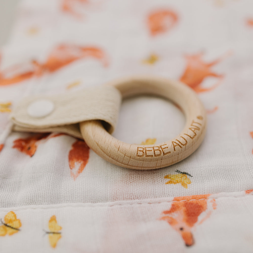 Fox Tales Oh So Soft Muslin Teether Blanket