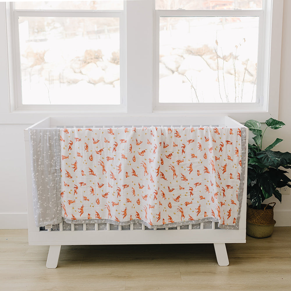 Fox Tales + Prairie Oh So Soft Muslin Super Snuggle Blanket