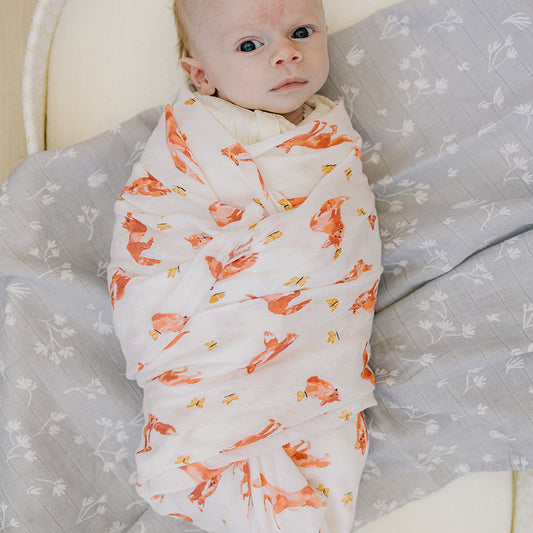 Fox Tales + Prairie Oh So Soft Muslin Swaddle Blanket Set