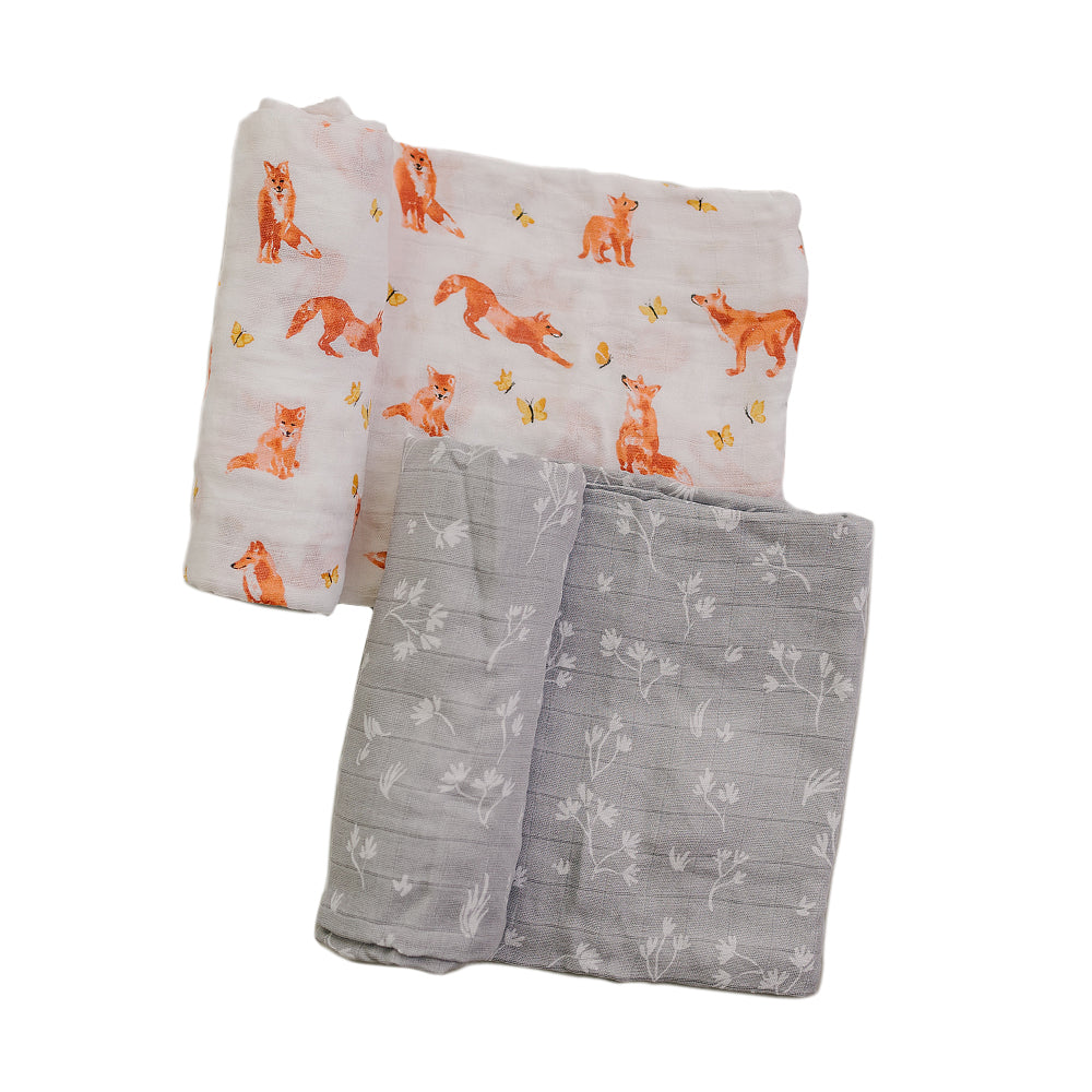 Fox Tales + Prairie Oh So Soft Muslin Swaddle Blanket Set