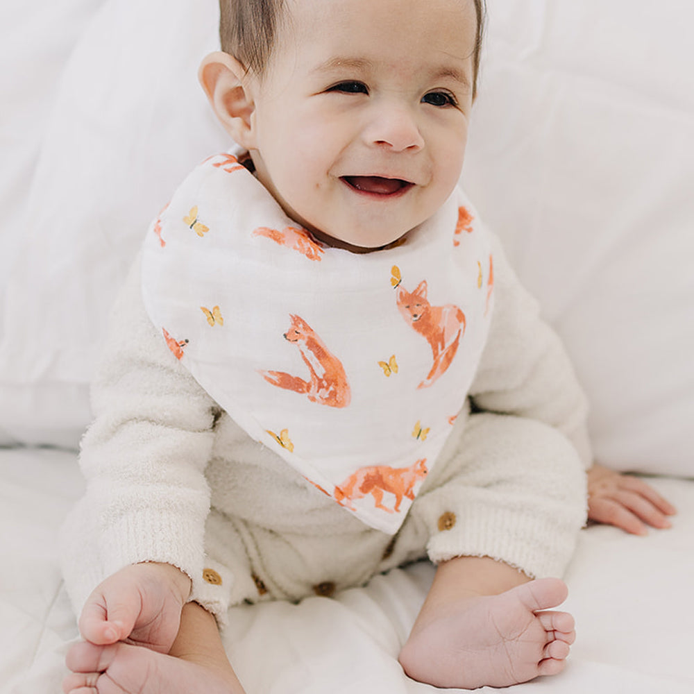 Fox Tales + Prairie Oh So Soft Muslin Bandana Bib Set