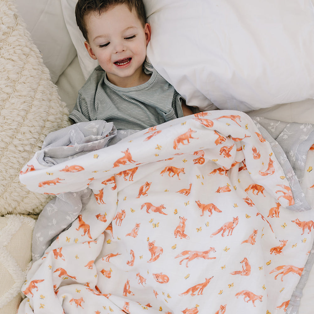 Fox Tales + Prairie Oh So Soft Muslin Super Snuggle Blanket