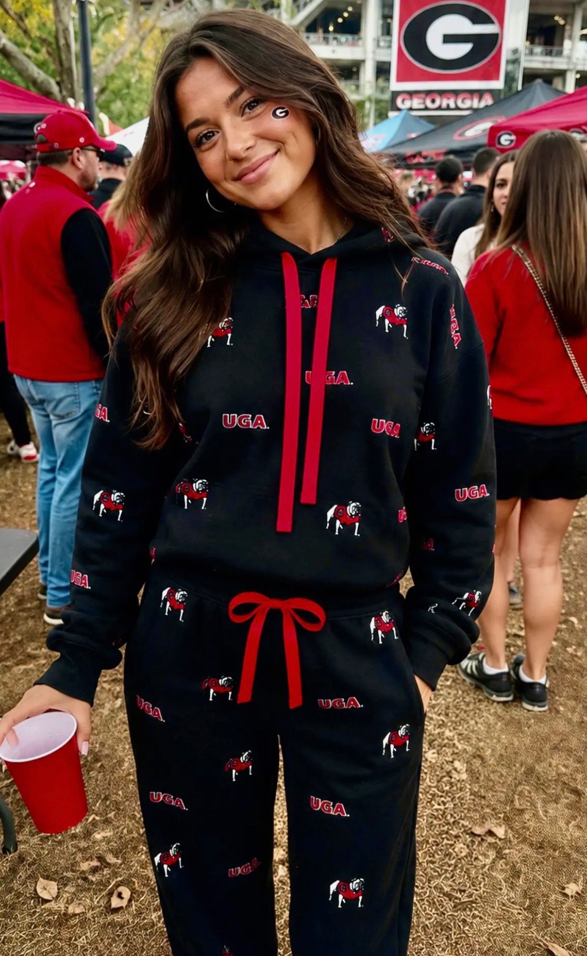 Georgia Embroidered Fleece Hoodie
