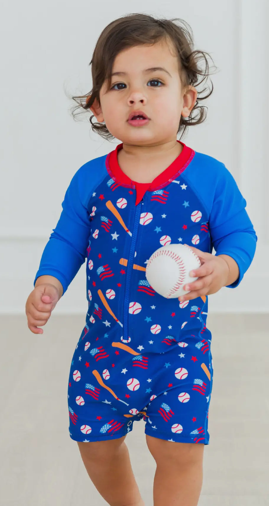 RuffleButts + RuggedButts - Boys Play Baseball Rash Guard